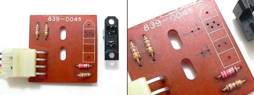 普通のフォトインタラプタを取り付け