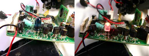 赤外線LED点灯確認